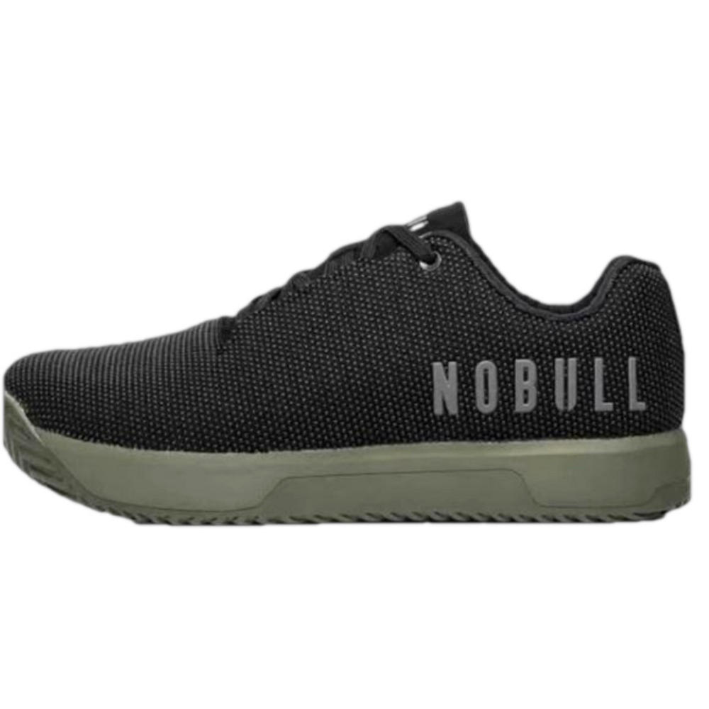 NOBULL Super fabric Turf trainer low black M 9/W 10.5 NIB original box